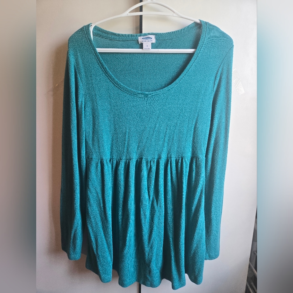 Old Navy Teal Long Sleeve Women's Maternity Top